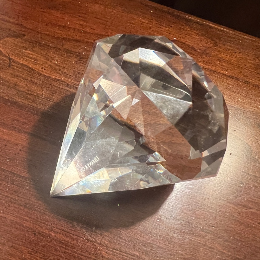 Tiffany & Company Lead Crystal DIAMOND Paperweight